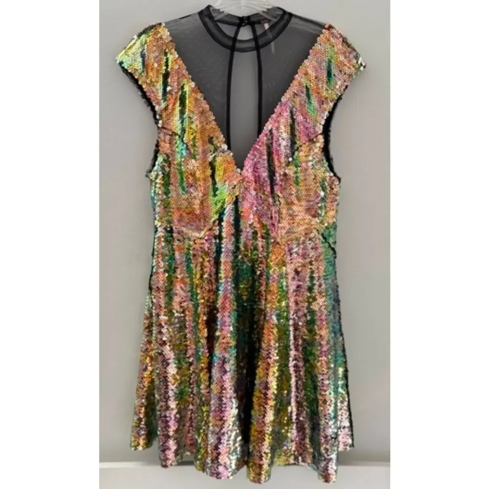 Free People Multicolor Sequin Midi Dress
